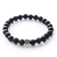 Image de GEMINI - Bracelet homme Pierre Naturelle Noir Mat