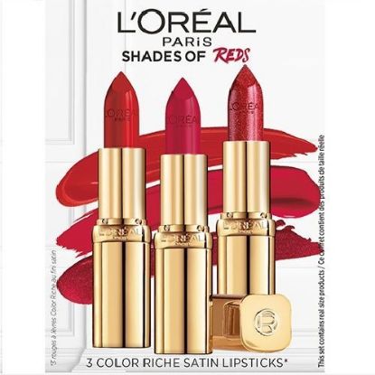 Image de L'OREAL PARIS - Rouge à Lèvres Trio Couleurs Rouges