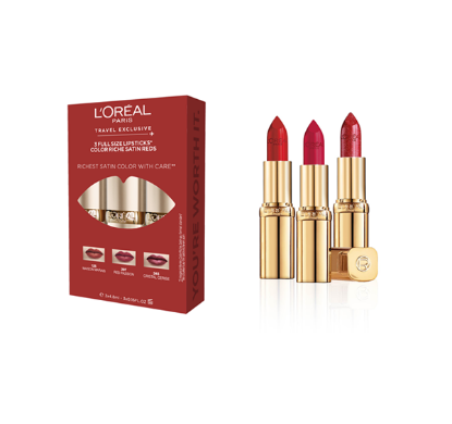Image de L'OREAL PARIS - Rouge à Lèvres Trio Couleurs Rouges