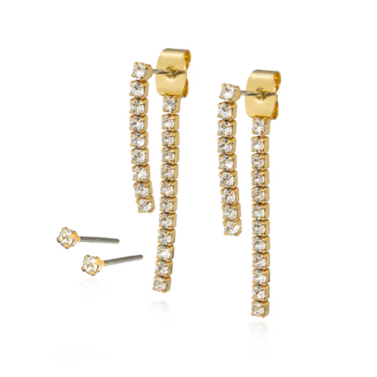 Image sur ZAZA & LILI - BOUCLES D’OREILLES SUBTLE MULTI – Plaqué or